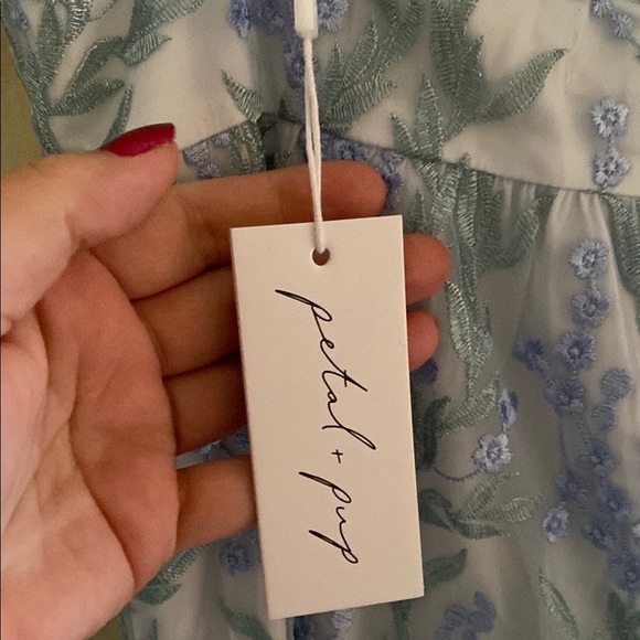 Petal & Pup Blue and White Maxi Dress - Picture 8 of 11